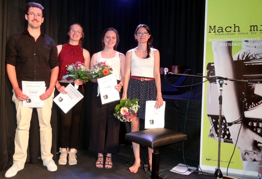 Fränkischer Preis für junge Liteatur - Preisträger*innen 2017